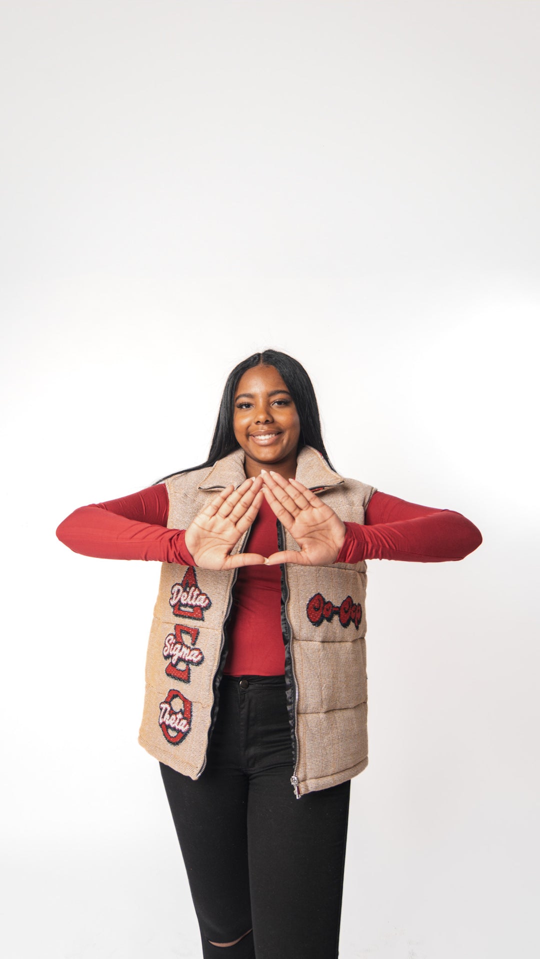 Delta Sigma Theta Tapestry Bubble Vest FINAL SALE