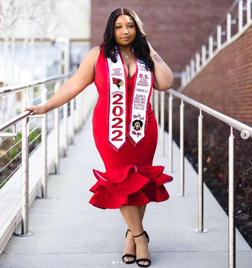 Black Girl Magic Collegiate Graduation Stole w/ Garment Care Bag