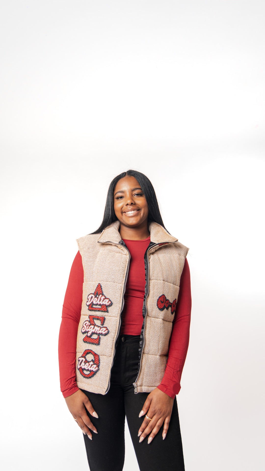 Delta Sigma Theta Tapestry Bubble Vest FINAL SALE