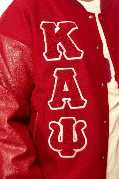 Crimson Kappa Alpha Psi Achievement Letterman Jacket