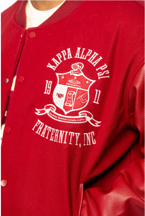 Crimson Kappa Alpha Psi Achievement Letterman Jacket