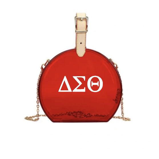 Delta Sigma Theta Clear Bag with Greek Letters. READ FULL Description before purchasing.